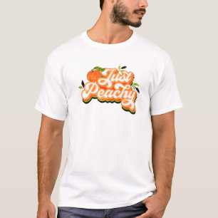 Funny Just Peachy Retro 70er Georgia Paches Sommer T-Shirt