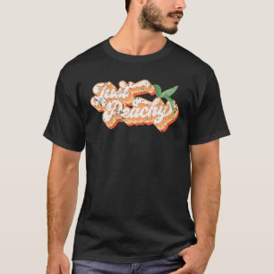 Funny Just Peachy Retro 70er Georgia Paches Sommer T-Shirt