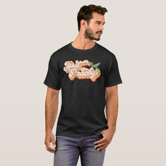 Funny Just Peachy Retro 70er Georgia Paches Sommer T-Shirt (Vorne ganz)