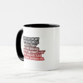 Funny Just Sprichwort Offensive Zitat Black Red Co Tasse (Vorderseite Links)