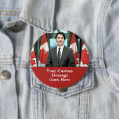 Funny Justin Trudeau Custom Message Canada Button (Beispiel)