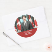 Funny Justin Trudeau Custom Message Canada Runder Aufkleber (Umschlag)