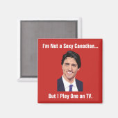 Funny Justin Trudeau Magnet (Vorderseite/Rückseite)