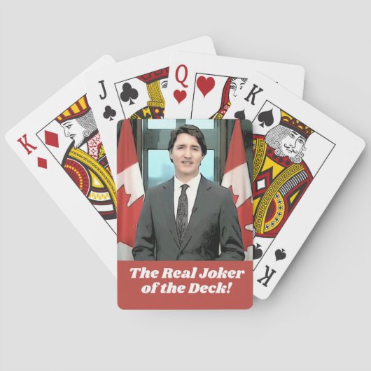 Funny Justin Trudeau Premierminister Kanada Joker Spielkarten (Rückseite)