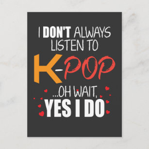 Funny K-Pop Geschenk Idee Koreanische Musik Lover Postkarte