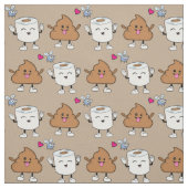 Funny kacke Emoji-Tulpenmuster Stoff (Muster)