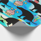 Funny Kackend Hund Geburtstagsparty Geschenkpapier (Ecke)