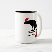 Funny Kackend Hund Zweifarbige Tasse (VorderseiteRechts)