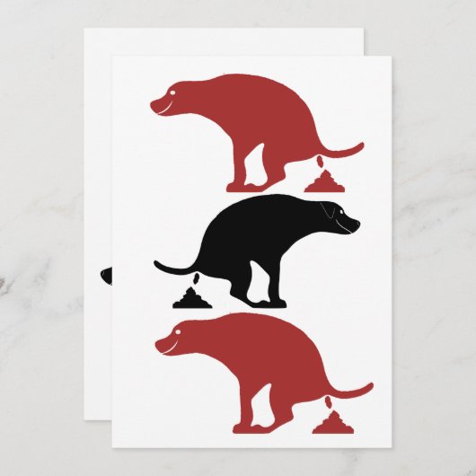 Funny Kackend Hunde Dankeskarte (Vorne/Hinten)