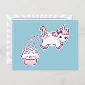 Funny Kackend Unicorn Postkarte (Vorne/Hinten)