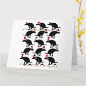 Funny Kackend Weihnachtshunde Karte (Gelbe Blume)