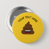 Funny Kackte Emoji mit Custom Message Button (Vorne & Hinten)