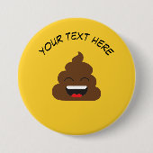 Funny Kackte Emoji mit Custom Message Button (Vorderseite)