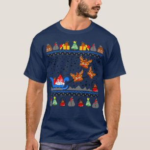 Funny Kackte Emoji Weihnachts-Sweater T-Shirt