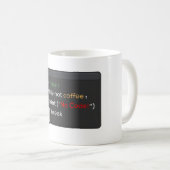 Funny Kaffee Coding Witz schwarz minimalistisch De Kaffeetasse (VorderseiteRechts)