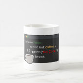 Funny Kaffee Coding Witz schwarz minimalistisch De Kaffeetasse (Mittel)