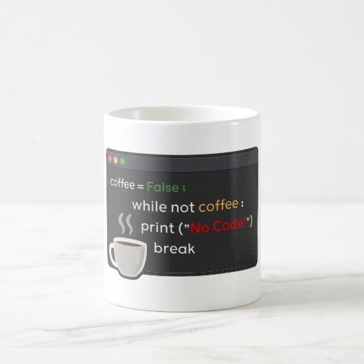 Funny Kaffee Coding Witz schwarz minimalistisch De Kaffeetasse (Mittel)
