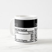 Funny Kaffee Ernährungsinformation Kaffeemaschine  Kaffeetasse (Vorderseite Links)