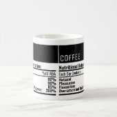 Funny Kaffee Ernährungsinformation Kaffeemaschine  Kaffeetasse (Mittel)