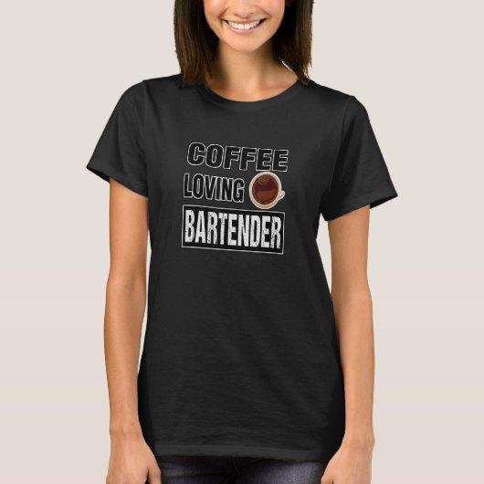 Funny KAFFEE LIEBE BARKEEPER Design T-Shirt (Vorderseite)