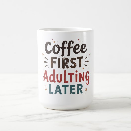 Funny Kaffee Zitat Kaffee Erwachsener Kaffeetasse (Mittel)