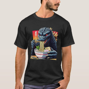 Funny Kaiju Eating Ramen Japanisches Monster Lover T-Shirt