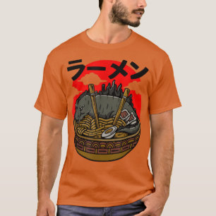 Funny Kaiju Ramen Monster Noodle Japanische Kultur T-Shirt