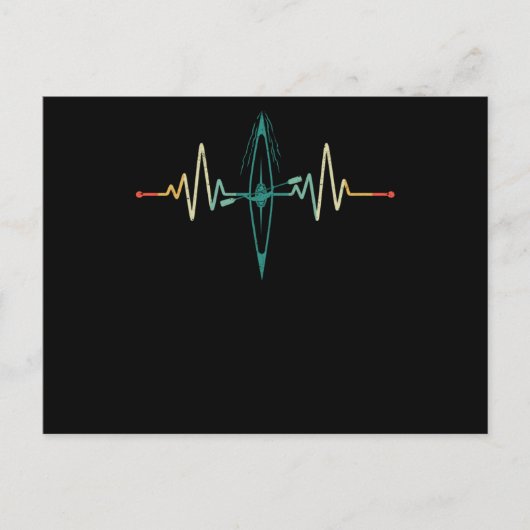 Funny Kajak Liebhaber Vintages Kanuboot Postkarte (Vorderseite)