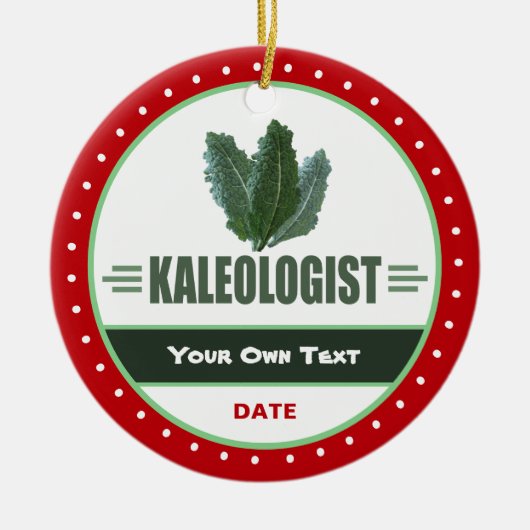 Funny Kale Liebhaber Keramikornament (Vorne)