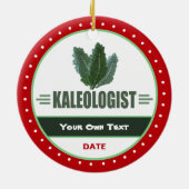 Funny Kale Liebhaber Keramikornament (Hinten)