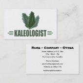 Funny Kale Lover Visitenkarte (Vorne/Hinten)