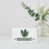 Funny Kale Lover Visitenkarte (Stehend Vorderseite)