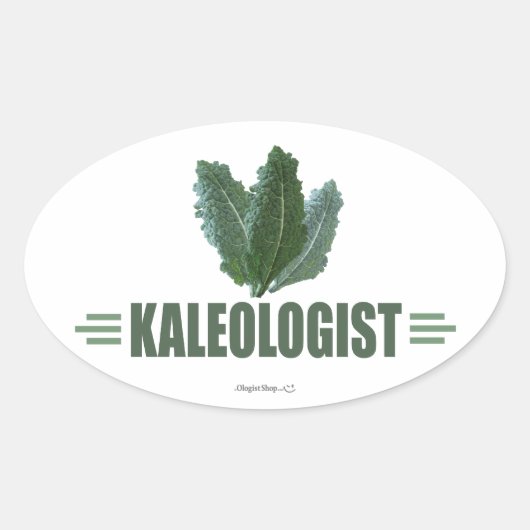 Funny Kale Ovaler Aufkleber (Vorderseite)