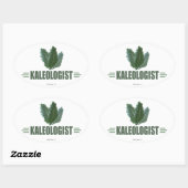 Funny Kale Ovaler Aufkleber (Blatt)