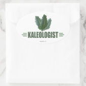 Funny Kale Ovaler Aufkleber (Tasche)