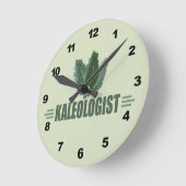 Funny Kale Runde Wanduhr (Winkel)