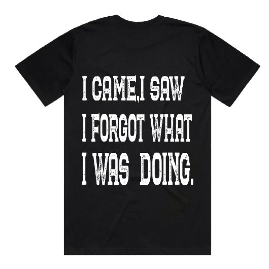 Funny kam ich sah Zitat Sarcastic vergessenes Shir T-Shirt