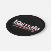 Funny kamala 2024, buchstäblich die einzige Sane-W Pappteller (Schrägansicht)