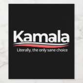 Funny kamala 2024, buchstäblich die einzige Sane-W Weinetikett (Einzelnes Label)