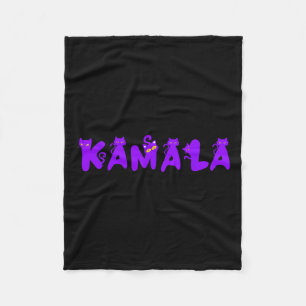 Funny Kamala Cat Lady Kamala Harris Präsident 2024 Fleecedecke