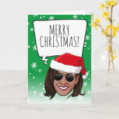 Funny Kamala Christmas Karte (Gelbe Blume)