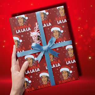 Funny Kamala Harris 2024 Comma La Christmas Geschenkpapier