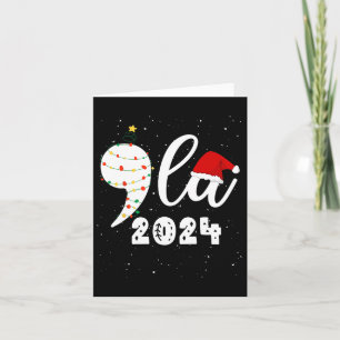 Funny Kamala Harris 2024 Comma La Christmas Karte