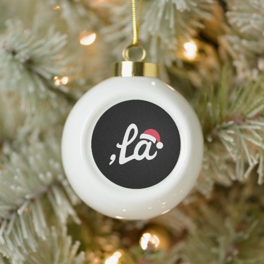 Funny Kamala Harris 2024 Comma La Christmas Keramik Kugel-Ornament (Baum)