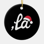 Funny Kamala Harris 2024 Comma La Christmas Keramik Ornament (Vorne)