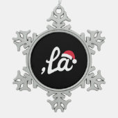 Funny Kamala Harris 2024 Comma La Christmas Schneeflocken Zinn-Ornament (Vorderseite)