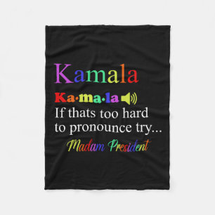 Funny Kamala Harris 2024 Frau Präsidentin Harris Fleecedecke