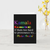 Funny Kamala Harris 2024 Frau Präsidentin Harris Karte (Gelbe Blume)