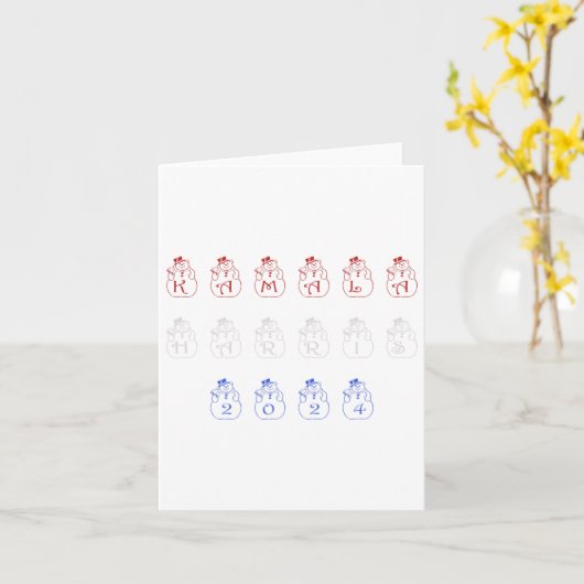 Funny Kamala Harris 2024 Frohe Weihnachtsschreiben Karte (Gelbe Blume)