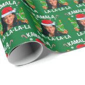 Funny Kamala Harris 2024 Grüne Weihnachten Geschenkpapier (Rolleneckpunkt)